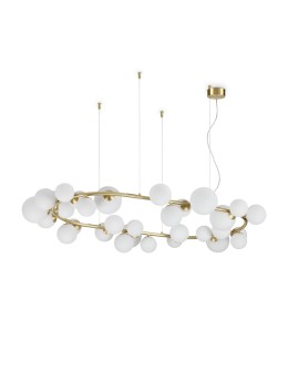 Ideal Lux Lampa Wisząca PERLAGE SP30 BIANCO Biały/Mosiądz 296746