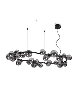 Ideal Lux Lampa Wisząca PERLAGE SP30 FUME' Dymiony/Czarny 296753