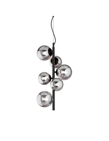 Ideal Lux Lampa Wisząca PERLAGE SP6 FUME' Dymiony/Czarny 271422