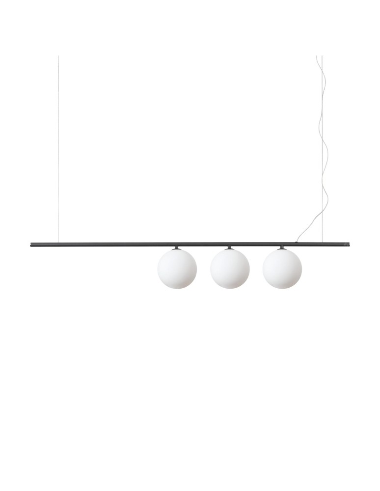 Ideal Lux Lampa Wisząca PERLINE SP3 NERO Czarny 307008 Ideal Lux Lampa Wisząca PERLINE SP3 NERO Czarny 307008