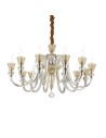View Ideal Lux Lampa Wisząca STRAUSS SP12 Złoty/Bursztynowy 140612