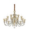 View Ideal Lux Lampa Wisząca STRAUSS SP18 Złoty/Bursztynowy 140629