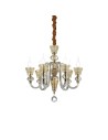 View Ideal Lux Lampa Wisząca STRAUSS SP6 Złoty/Bursztynowy 140605