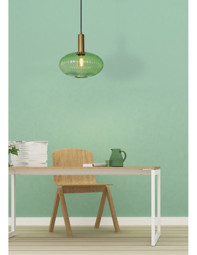 Green pendant lamps - Lucide MALOTO Pendant 1xE27 green 45386/30/33 - product kolory-swiatla.pl 13