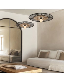Zambelis Wisząca E27 Max 40W Czarny Bambus 19104