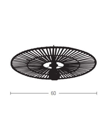 Zambelis Sufitowa E27 Max 40W Czarny Bambus 19252 - product 2