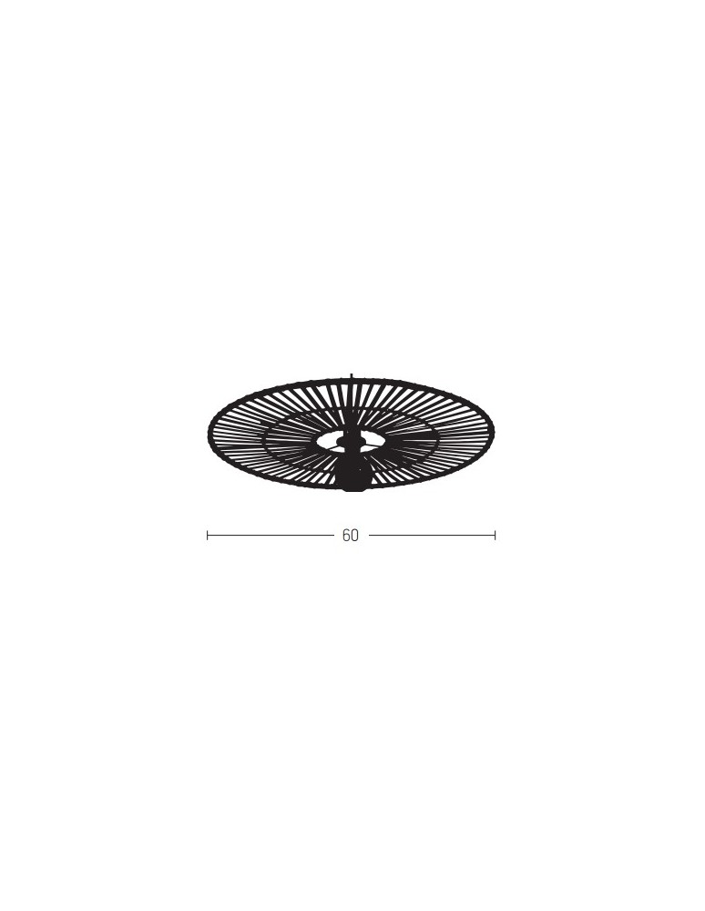 Zambelis Sufitowa E27 Max 40W Czarny Bambus 19252