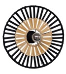 Zambelis Sufitowa E27 Max 40W Czarny Bambus 19253