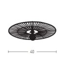 Zambelis Sufitowa E27 Max 40W Czarny Bambus 19253