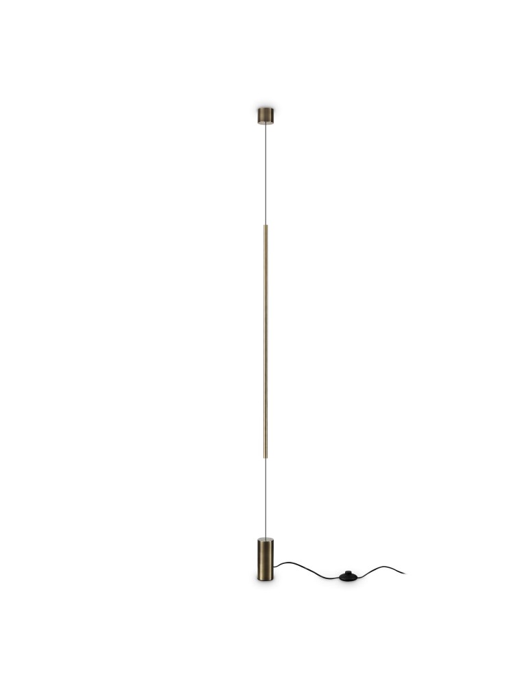 Ideal Lux Lampa Podłogowa ESSENCE PT A SOSPENSIONE ROUND OTTONE 2700K Mosiądz 341132