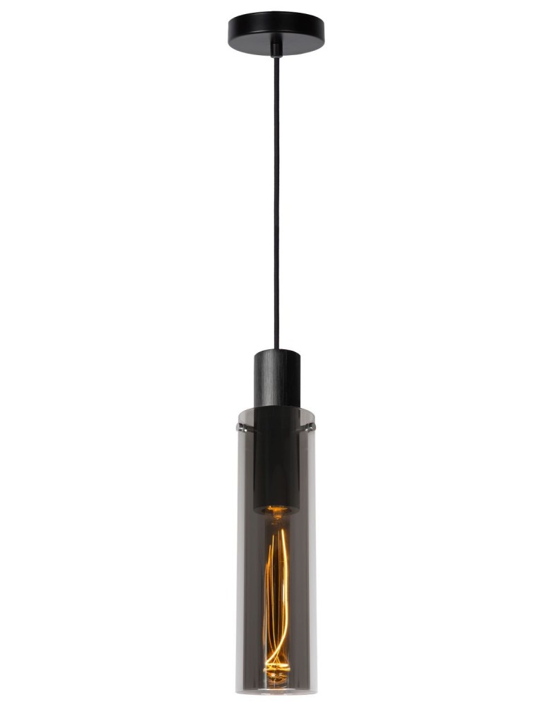 Pendant tube lamps - Lucide ORLANDO Pendant 1xE27 grey 74404/01/65 - product kolory-swiatla.pl 1