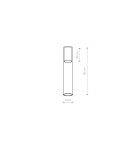 Nowodvorski CAMELEON CYLINDER L Transparentny Beżowy 12045