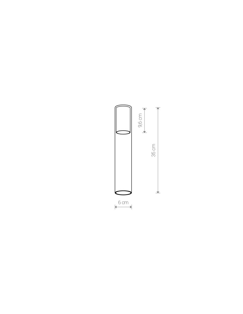 Nowodvorski CAMELEON CYLINDER L Transparentny Terakota 12047