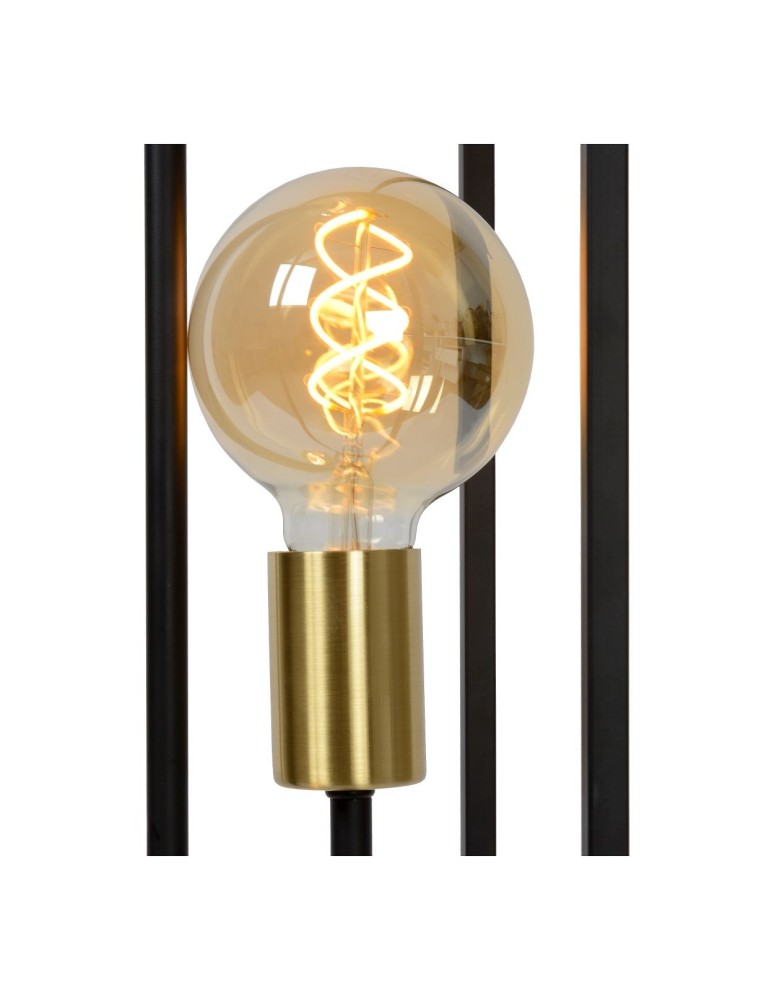 Loft floor lamps - industrial - Lucide RUBEN Floor lamp 3xE27 satin black brass 00724/03/30 - product kolory-swiatla.pl 15