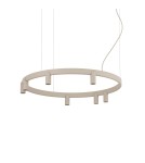 Nowodvorski FOURTY ROUND LED Lampy wiszące GU10 R35 i LED zintegrowany  3000K Beżowy 12284