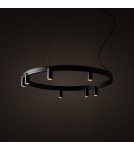 Nowodvorski FOURTY  ROUND LED Lampy wiszące GU10 R35 i LED zintegrowany  3000K Czarny 12285