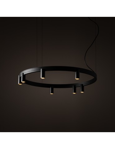 Nowodvorski FOURTY  ROUND LED Lampy wiszące GU10 R35 i LED zintegrowany  3000K Czarny 12285 - product 2