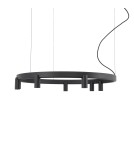 Nowodvorski FOURTY  ROUND LED Lampy wiszące GU10 R35 i LED zintegrowany  3000K Czarny 12285