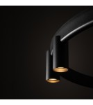 Nowodvorski FOURTY  ROUND LED Lampy wiszące GU10 R35 i LED zintegrowany  3000K Czarny 12285