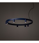 Nowodvorski FOURTY ROUND LED Lampy wiszące GU10 R35 i LED zintegrowany  3000K Granatowy 12283