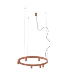 Nowodvorski FOURTY  ROUND LED Lampy wiszące GU10 R35 i LED zintegrowany  3000K Terakota 12418