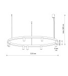 Nowodvorski FOURTY ROUND LED Lampy wiszące GU10 R35 i LED zintegrowany  3000K Granatowy 12286