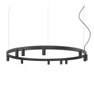 Nowodvorski FOURTY  ROUND LED Lampy wiszące GU10 R35 i LED zintegrowany  3000K Czarny 12288