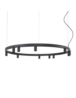 Nowodvorski FOURTY  ROUND LED Lampy wiszące GU10 R35 i LED zintegrowany  3000K Czarny 12288