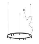 Nowodvorski FOURTY  ROUND LED Lampy wiszące GU10 R35 i LED zintegrowany  3000K Czarny 12288