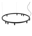 Nowodvorski FOURTY  ROUND LED Lampy wiszące GU10 R35 i LED zintegrowany  3000K Czarny 12288