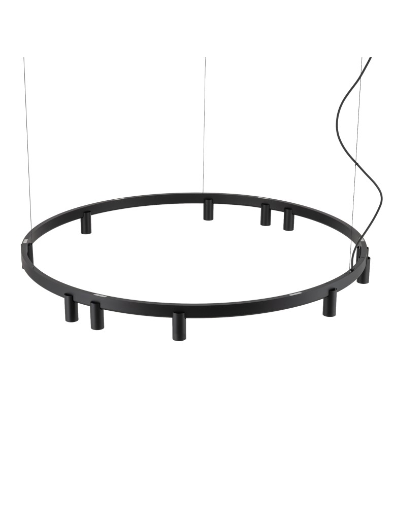 Nowodvorski FOURTY  ROUND LED Lampy wiszące GU10 R35 i LED zintegrowany  3000K Czarny 12288