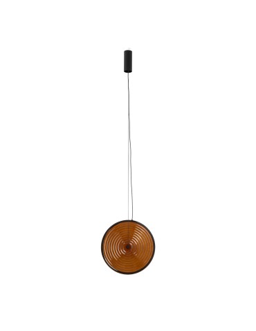 Nowodvorski AURA LED Lampy wiszące LED zintegrowany  3000K Transparentny bursztynowy Czarny 12233