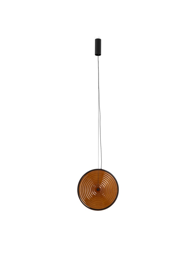Nowodvorski AURA LED Lampy wiszące LED zintegrowany  3000K Transparentny bursztynowy Czarny 12233