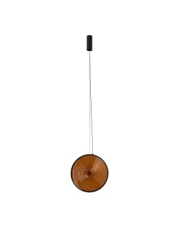Nowodvorski AURA LED Lampy wiszące LED zintegrowany  3000K Transparentny bursztynowy Czarny 12233