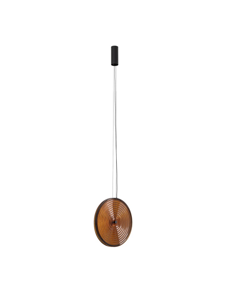 Nowodvorski AURA LED Lampy wiszące LED zintegrowany  3000K Transparentny bursztynowy Czarny 12233
