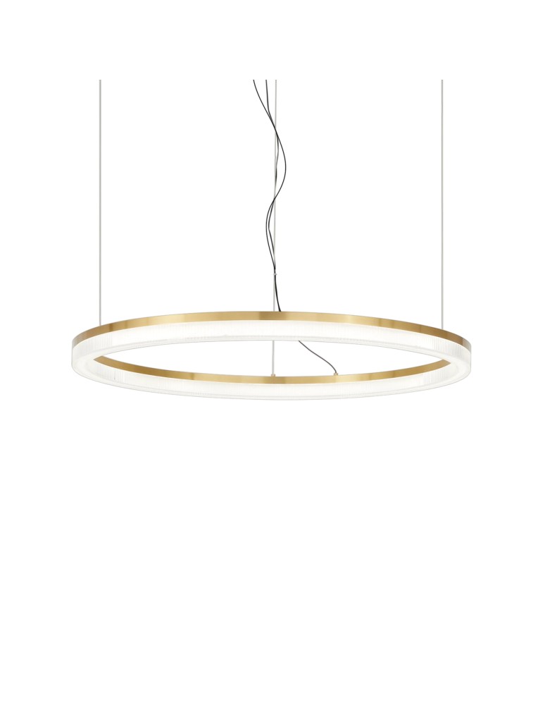 Pendant lamps circles - Ideal Lux Lampa Wisząca CROWN SP D80 OTTONE Mosiądz 314921 - product kolory-swiatla.pl 1