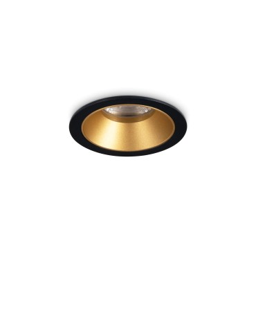 Ideal Lux Lampa Wpuszczana GAME TRIM ROUND 5.5W 3000K NE OR Czarny/Złoty 349077