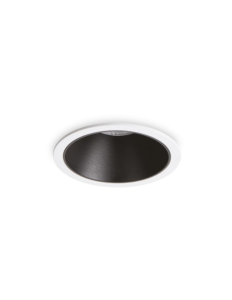 Lampy podtynkowe LED - Ideal Lux Lampa Wpuszczana GAME TRIM ROUND 11W 3000K BI NE Biały/Czarny 192277 - produkt kolory-swiatla.pl 1