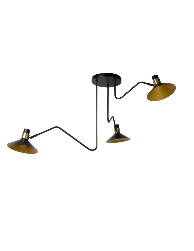 Spotlight ceiling lamps - Lucide PEPIJN Ceiling 3xE14 black 05128/03/30 - product kolory-swiatla.pl 9