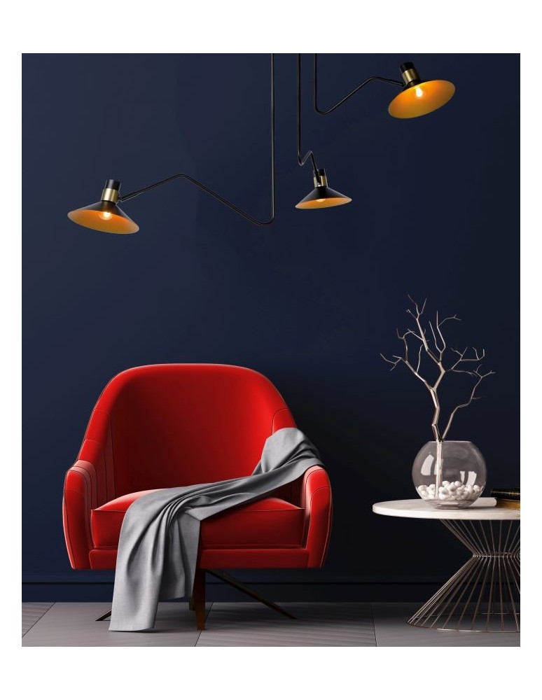 Spotlight ceiling lamps - Lucide PEPIJN Ceiling 3xE14 black 05128/03/30 - product kolory-swiatla.pl 10