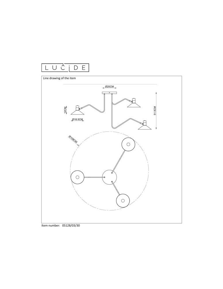 Spotlight ceiling lamps - Lucide PEPIJN Ceiling 3xE14 black 05128/03/30 - product kolory-swiatla.pl 13
