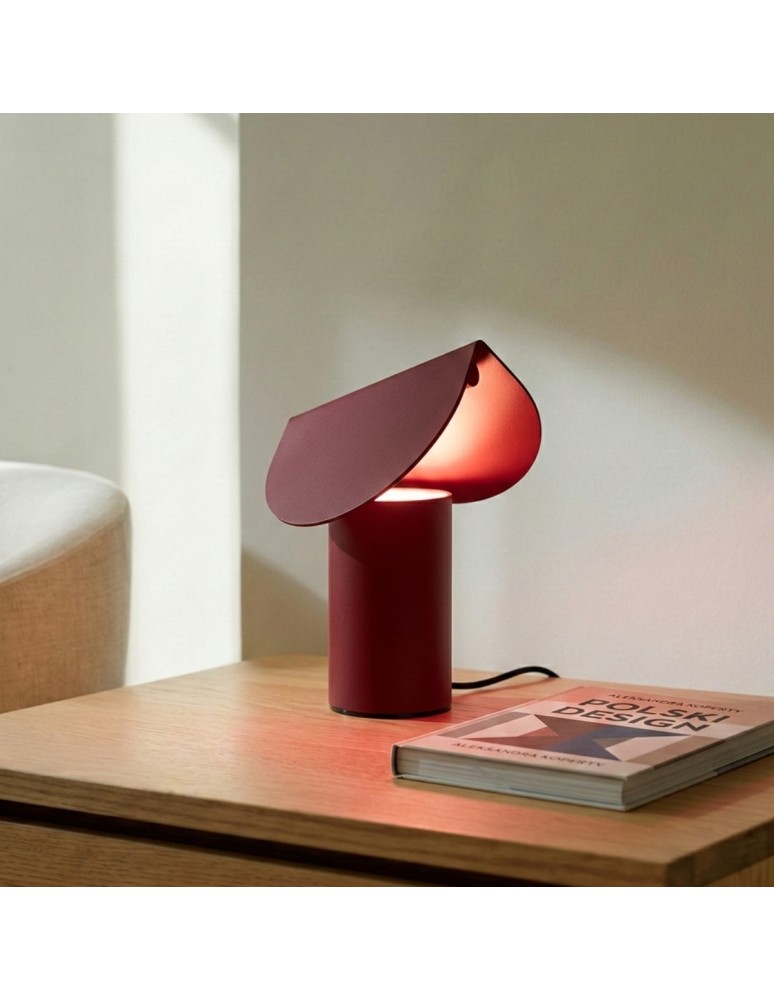 Thoro Lampa biurkowa BISCUIT burgund LED 3000K TH.693