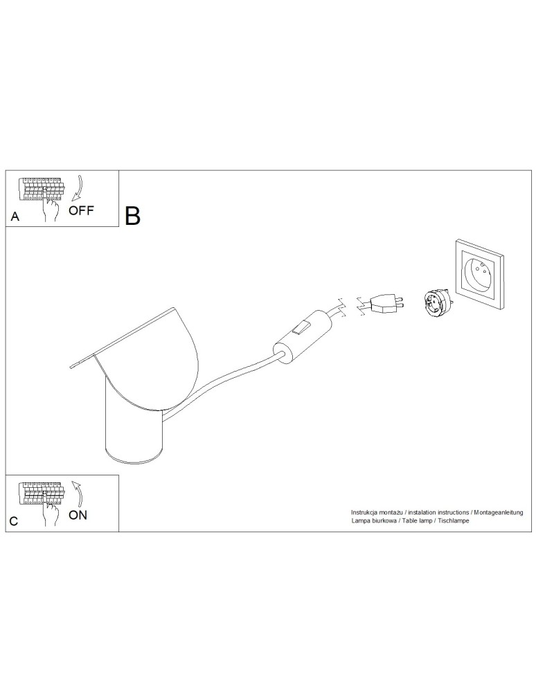 Thoro Lampa biurkowa BISCUIT brzoskwiniowy LED 3000K TH.696