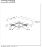 Plafonds - Lucide XIRAX Ceiling 4xGU10 black 09119/21/30 - product 11