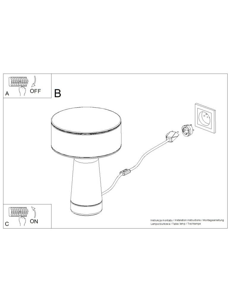 Thoro Lampa biurkowa AXO zielona oliwka TH.697