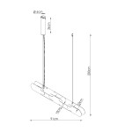 Thoro Lampa wisząca CHAIN 91 beżowa LED 3000K TH.704