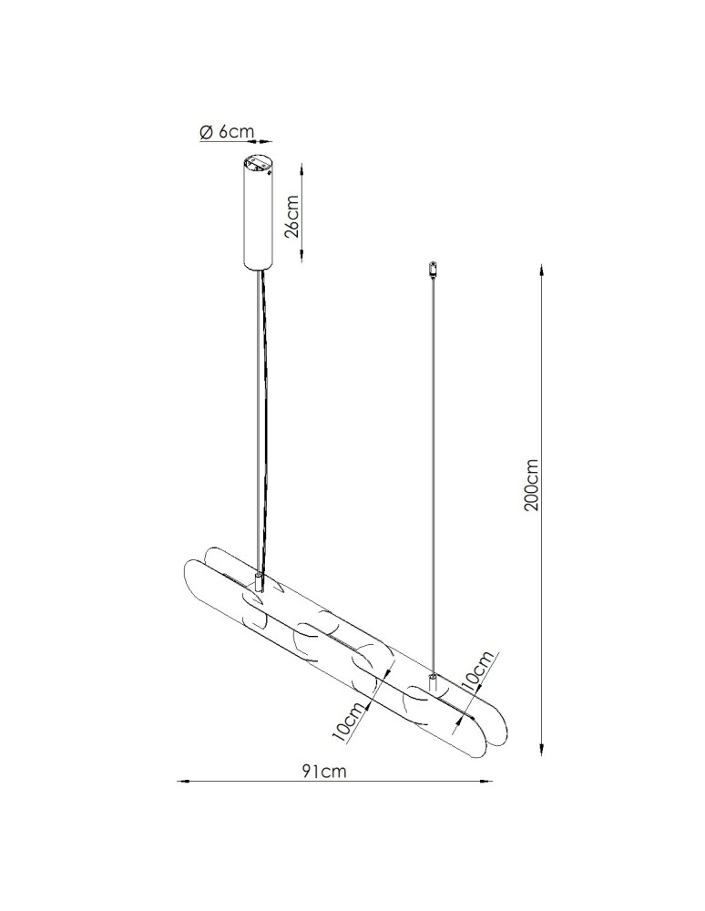 Thoro Lampa wisząca CHAIN 158 beżowa LED 4000K TH.721