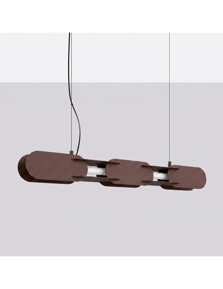 Thoro Lampa wisząca CHAIN 91 brązowa LED 3000K TH.780
