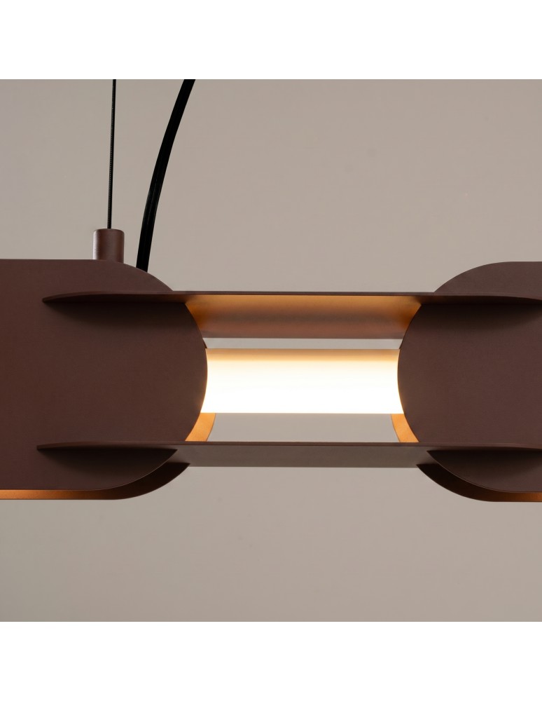 Thoro Lampa wisząca CHAIN 91 brązowa LED 3000K TH.780