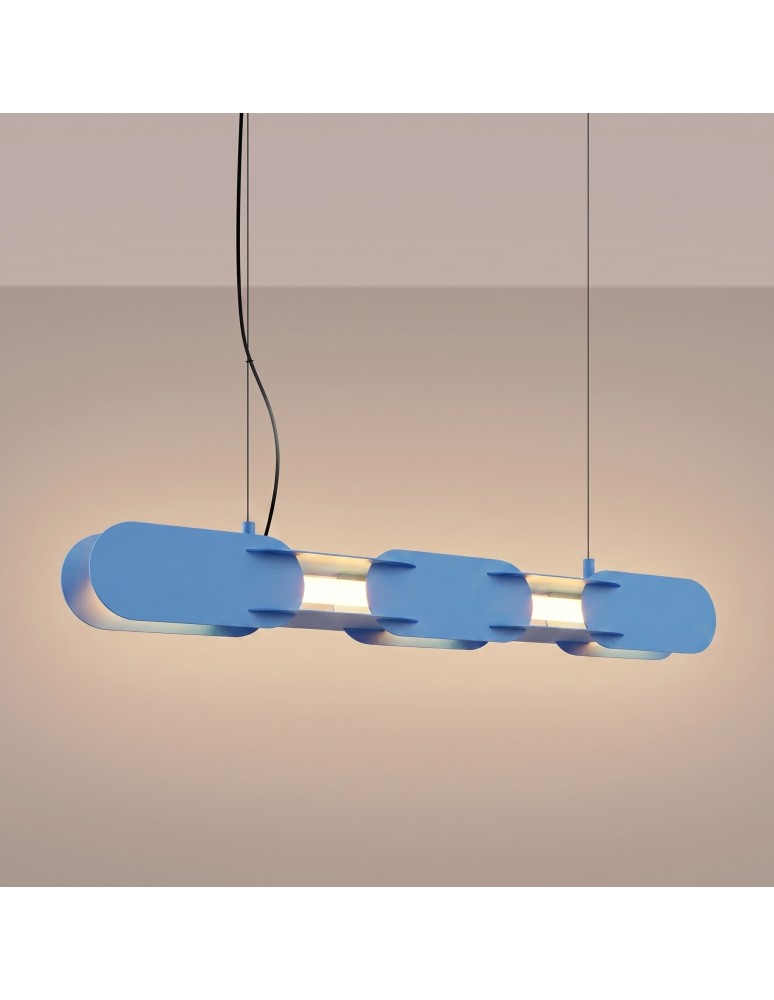 Thoro Lampa wisząca CHAIN 91 błękitna LED 3000K TH.782